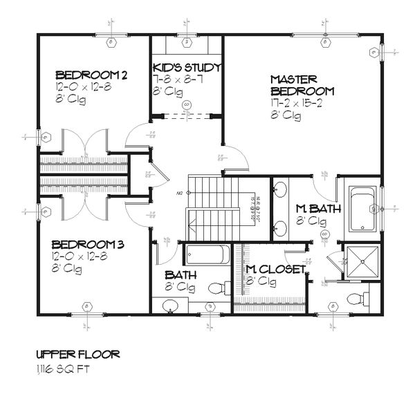 House Design - Craftsman Floor Plan - Upper Floor Plan #901-28