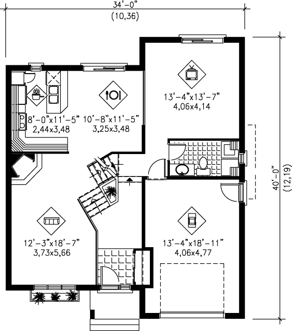 Modern Floor Plan - Main Floor Plan #25-341