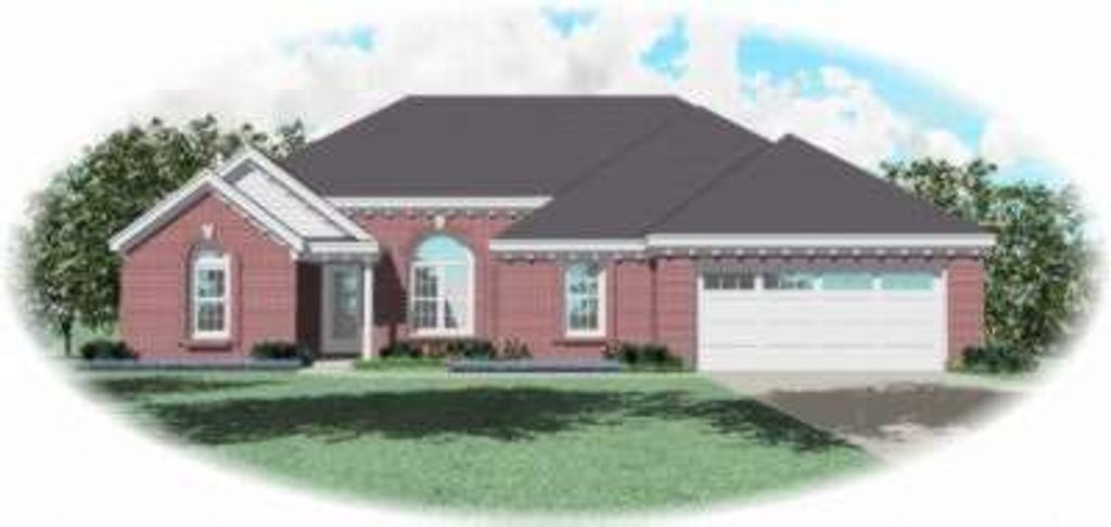 Exterior - Front Elevation 2 for Southern House Plan #81-852 - 3 bed, 2 bath