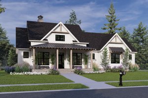 Cottage Exterior - Front Elevation Plan #929-1194