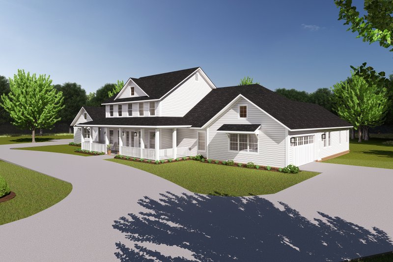 House Plan Design - Exterior - Other Elevation 1 for Farmhouse House Plan #513-2191 - 6 bed, 4.5 bath