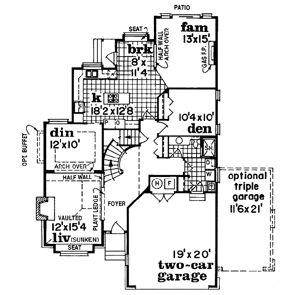 Traditional Floor Plan - Main Floor Plan #47-277