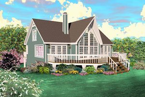 Country Exterior - Front Elevation Plan #81-13784