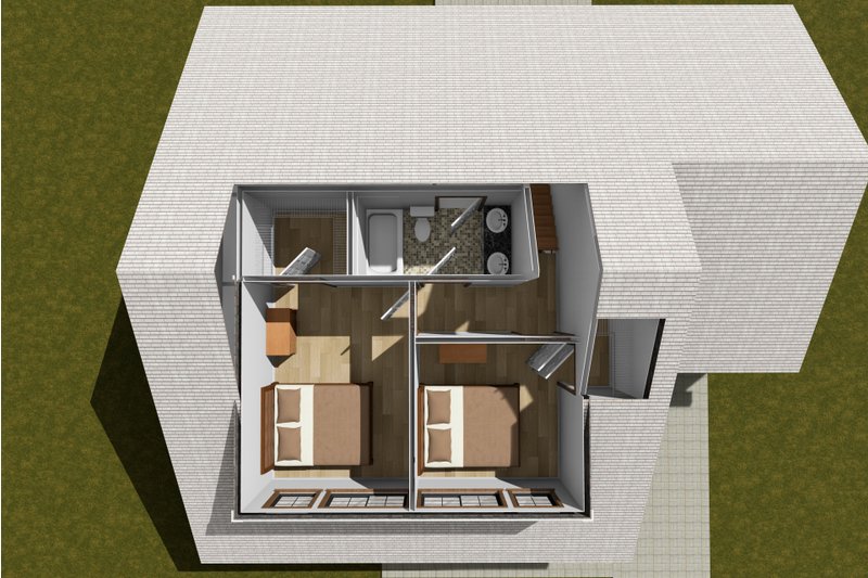 Architectural House Design - Floor Plan - Upper Floor 1 for Cottage House Plan #513-2397 - 3 bed, 2.5 bath