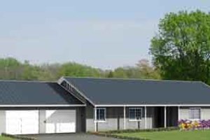 Ranch Exterior - Front Elevation Plan #1-529