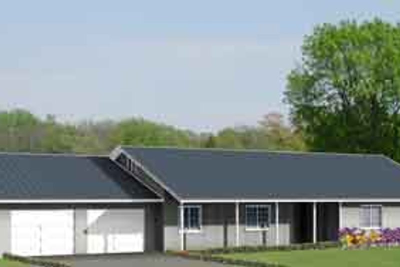 Dream House Plan - Ranch Exterior - Front Elevation Plan #1-529
