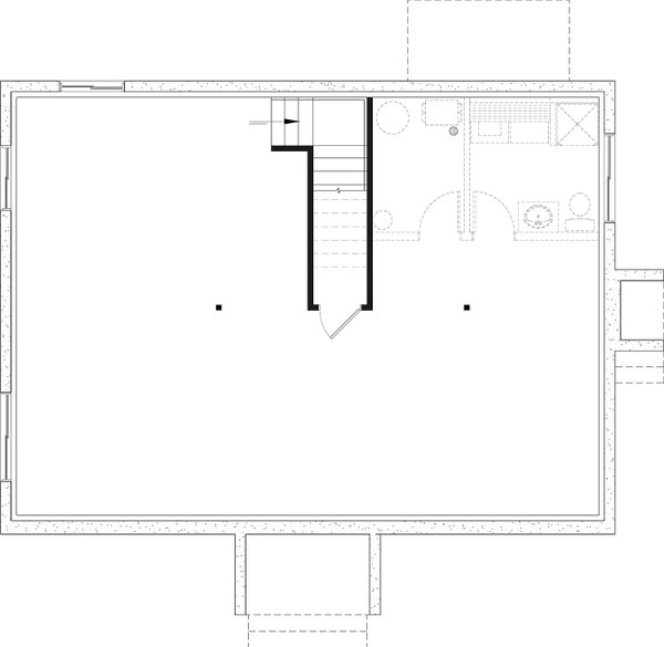 Dream House Plan - Cottage Floor Plan - Lower Floor Plan #23-691