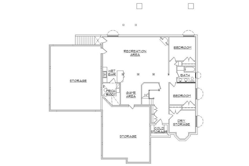 Dream House Plan - Floor Plan - Lower Floor for Bungalow House Plan #5-407 - 6 bed, 4.5 bath