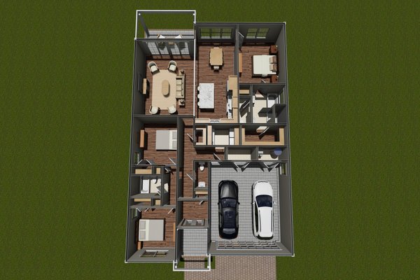 House Design - Cottage Floor Plan - Main Floor Plan #513-2201
