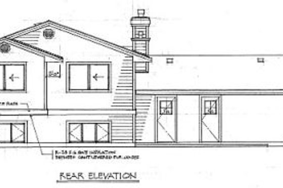 Exterior - Rear Elevation for Traditional House Plan #47-247 - 3 bed, 2 bath