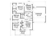 Cottage Style House Plan - 3 Beds 2 Baths 1277 Sq/Ft Plan #513-2093 