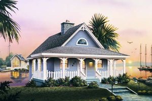 Cottage Exterior - Front Elevation Plan #57-164