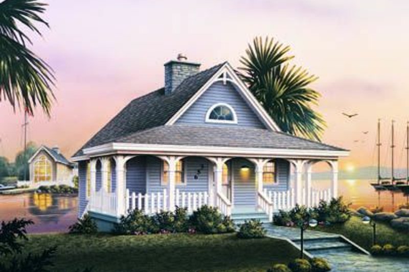 Architectural House Design - Cottage Exterior - Front Elevation Plan #57-164