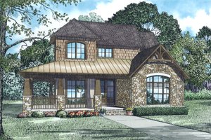 Country Exterior - Front Elevation Plan #17-3471
