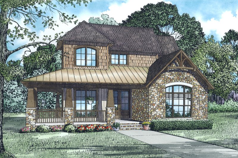 Country Style House Plan - 3 Beds 2.5 Baths 1787 Sq/Ft Plan #17-3471