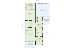 Floor Plan - Main Floor for Southern House Plan #17-2047 - 3 bed, 2.5 bath