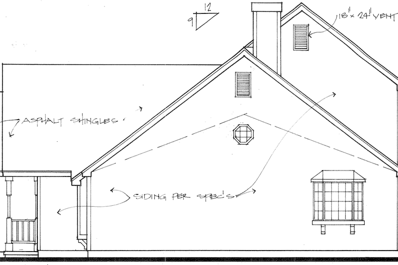 Dream House Plan - Exterior - Other Elevation 1 for Traditional House Plan #30-361 - 3 bed, 2 bath