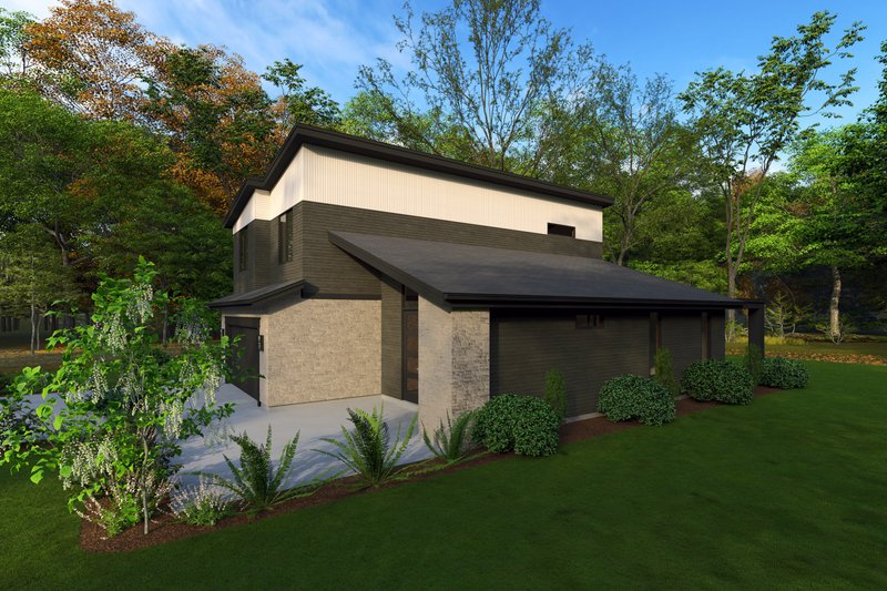 Architectural House Design - Exterior - Other Elevation 2 for Modern House Plan #1111-41 - 3 bed, 2.5 bath