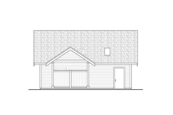 Exterior - Other Elevation 3 for Cottage House Plan #124-1453 - 2 bed, 2 bath