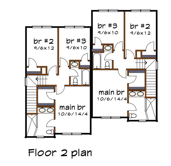 House Blueprint - Craftsman Floor Plan - Upper Floor Plan #79-372