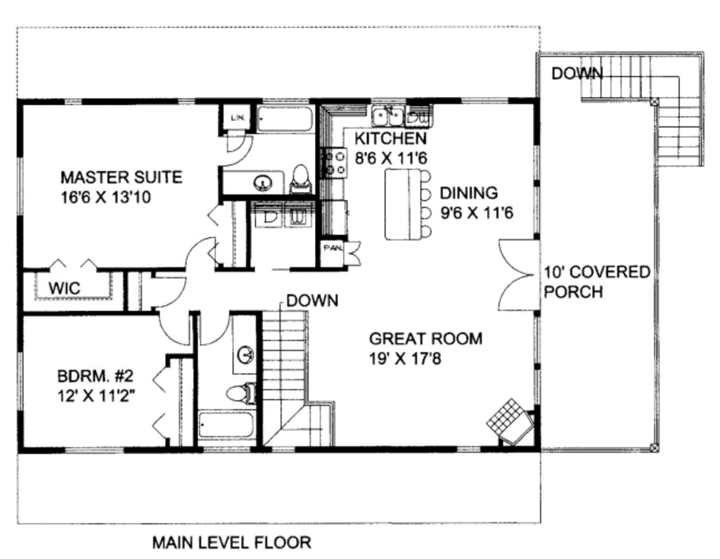 Bungalow Style House Plan - 2 Beds 3 Baths 1746 Sq/Ft Plan #117-726 ...