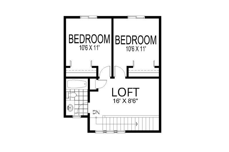 Dream House Plan - Floor Plan - Upper Floor for Tudor House Plan #112-290 - 3 bed, 2.5 bath