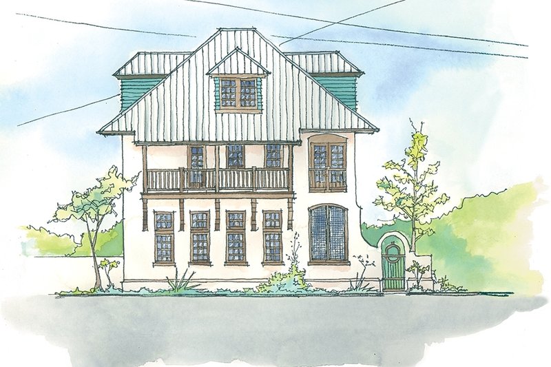 House Plan Design - Photo 2 for Beach House Plan #536-5 - 3 bed, 4 bath