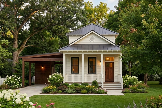 Exterior - Front Elevation for Cottage House Plan #406-258 - 3 bed, 2.5 bath
