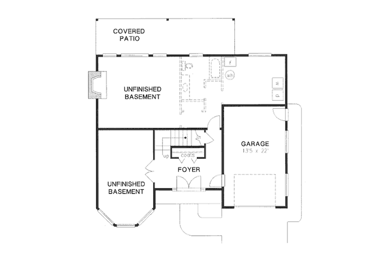 Dream House Plan - Floor Plan - Lower Floor for Traditional House Plan #18-9033 - 2 bed, 2 bath