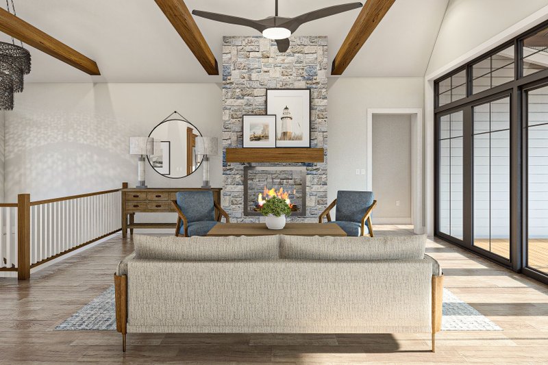 Architectural House Design - Interior - Family Room for Beach House Plan #455-534 - 2 bed, 2 bath