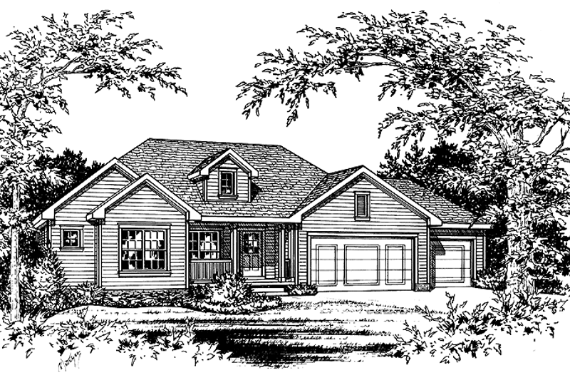 Home Plan - Country Exterior - Front Elevation Plan #20-2237