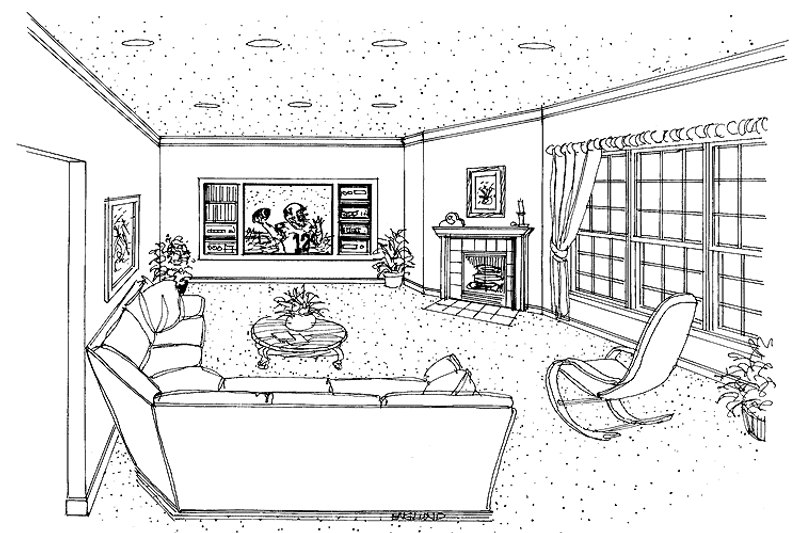 House Design - Interior - Family Room for Country House Plan #314-182 - 3 bed, 2 bath