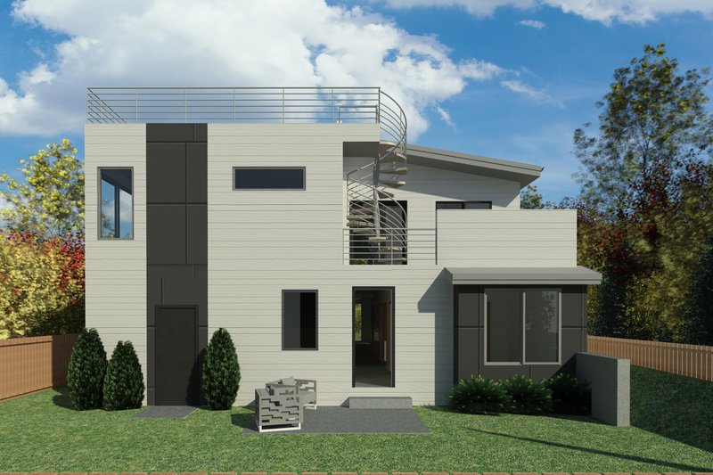 House Blueprint - Exterior - Other Elevation 1 for Contemporary House Plan #1066-120 - 4 bed, 3 bath