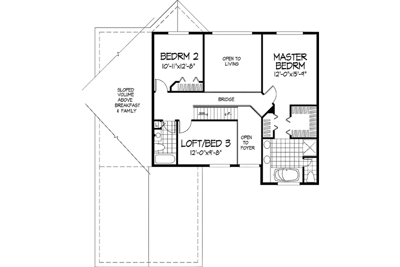 Home Plan - Floor Plan - Upper Floor for Traditional House Plan #320-542 - 4 bed, 3 bath