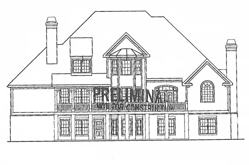 House Blueprint - Exterior - Rear Elevation 1 for European House Plan #927-359 - 4 bed, 3.5 bath