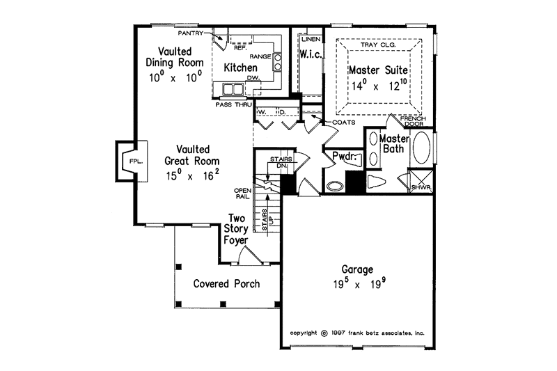 Home Plan - Floor Plan - Main Floor for Country House Plan #927-219 - 3 bed, 2.5 bath