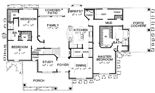 Architectural House Design - Country Floor Plan - Main Floor Plan #472-252