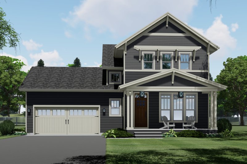 Dream House Plan - Craftsman Exterior - Front Elevation Plan #51-1187