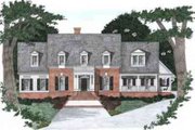 Colonial Style House Plan - 5 Beds 5 Baths 3038 Sq/Ft Plan #129-163 