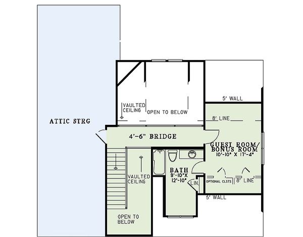 Home Plan - Craftsman Floor Plan - Upper Floor Plan #17-2475