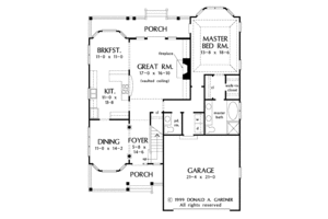 Floor Plan - Main Floor for Country House Plan #929-522 - 3 bed, 2.5 bath