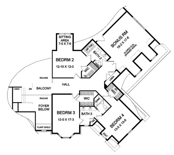 Home Plan - Country Floor Plan - Upper Floor Plan #328-401