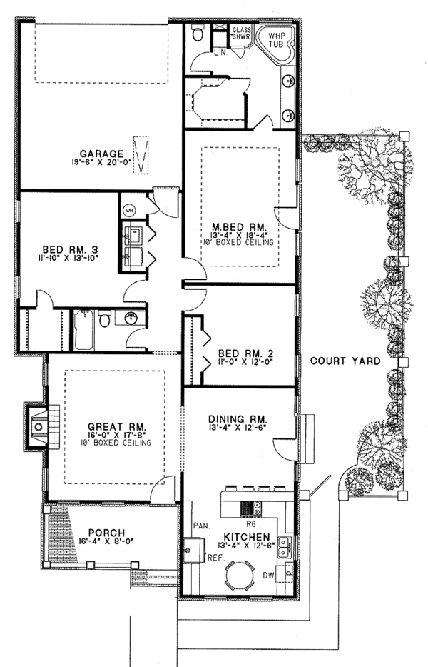 Architectural House Design - Country Floor Plan - Main Floor Plan #17-2645