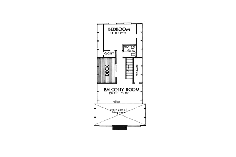 Home Plan - Floor Plan - Upper Floor for Prairie House Plan #320-1028 - 3 bed, 2 bath