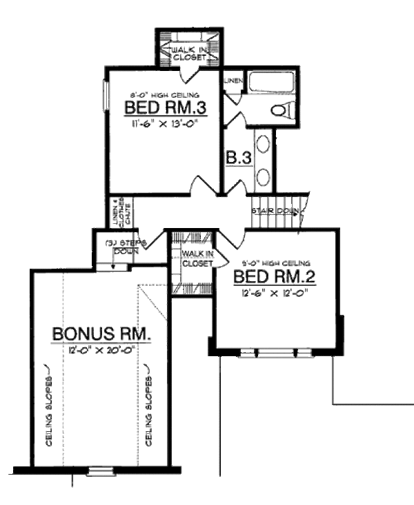 House Plan Design - European Floor Plan - Upper Floor Plan #40-224