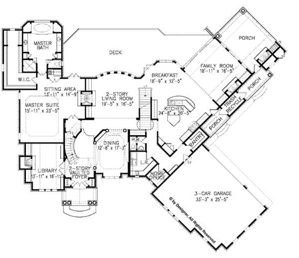 Dream House Plan - European Floor Plan - Main Floor Plan #54-326