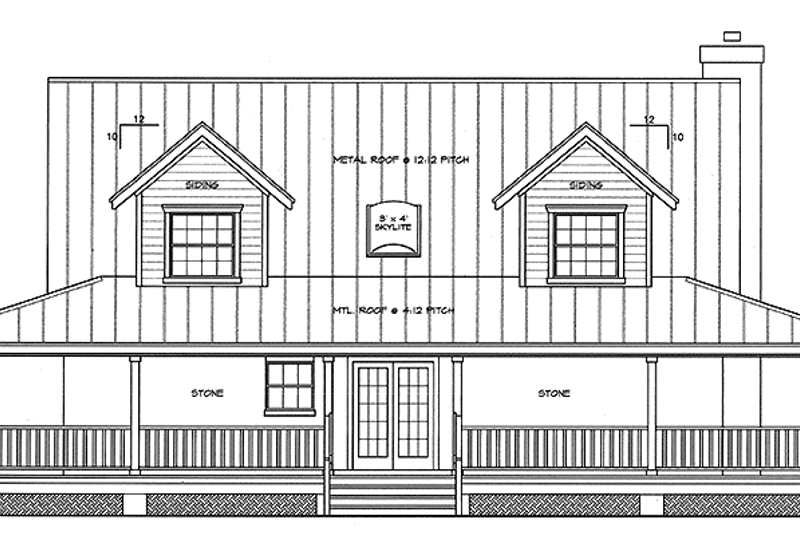 Architectural House Design - Exterior - Rear Elevation for Victorian House Plan #472-145 - 3 bed, 2.5 bath