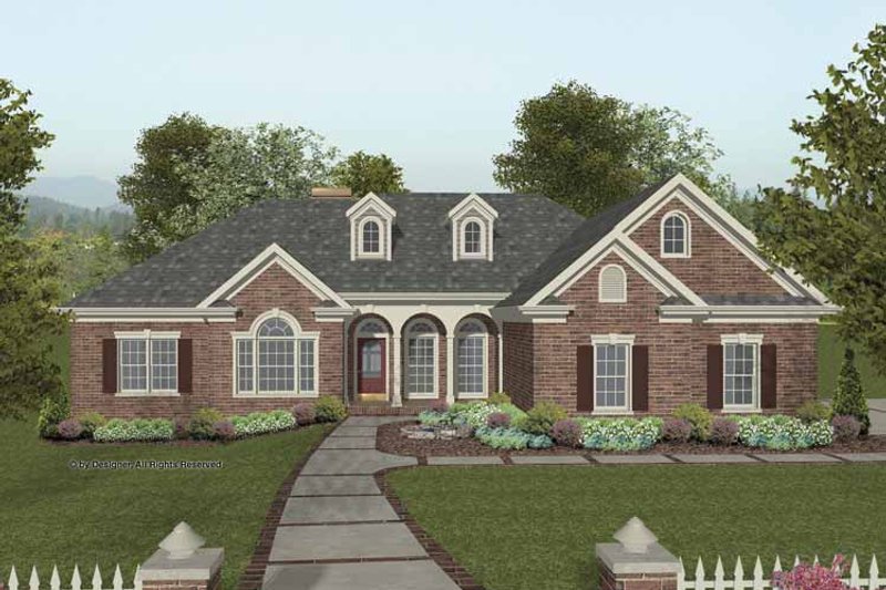 House Design - Exterior - Front Elevation 3 for Traditional House Plan #56-686 - 4 bed, 2.5 bath