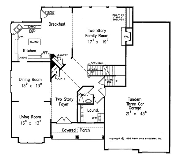 House Design - Traditional Floor Plan - Main Floor Plan #927-598