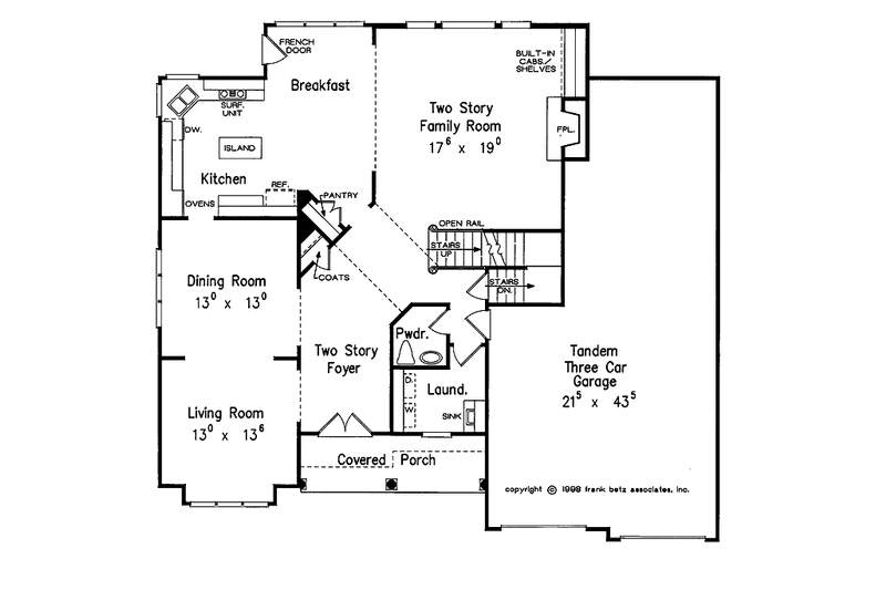 Home Plan - Floor Plan - Main Floor for Traditional House Plan #927-598 - 4 bed, 3.5 bath